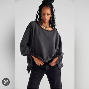 Free People Camden Sweatshirt in Black